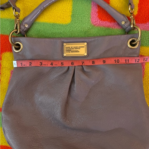 Marc by Marc Jacobs Leather Classic Q Hillier Hobo Grey Lavender Crossbody Bag - Picture 9 of 10